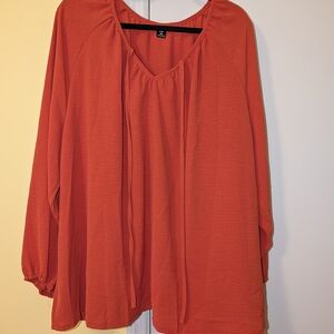 SHEIN Women's Blouse in Bold Orange